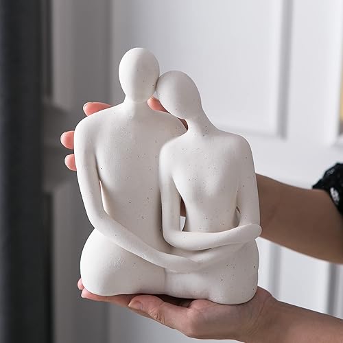 Miniatura 4 de Figuras para parejas, escultura moderna de cerámica para decoración del hogar, sala de estar, dormitorio, estante, oficina, mesa de café, estatua