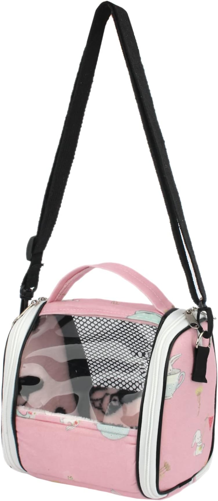 Alfie Pet - Kelly Travel Carrier Vacation House for Small Animals Like Dwarf Hamster and Mouse - Color: Pink