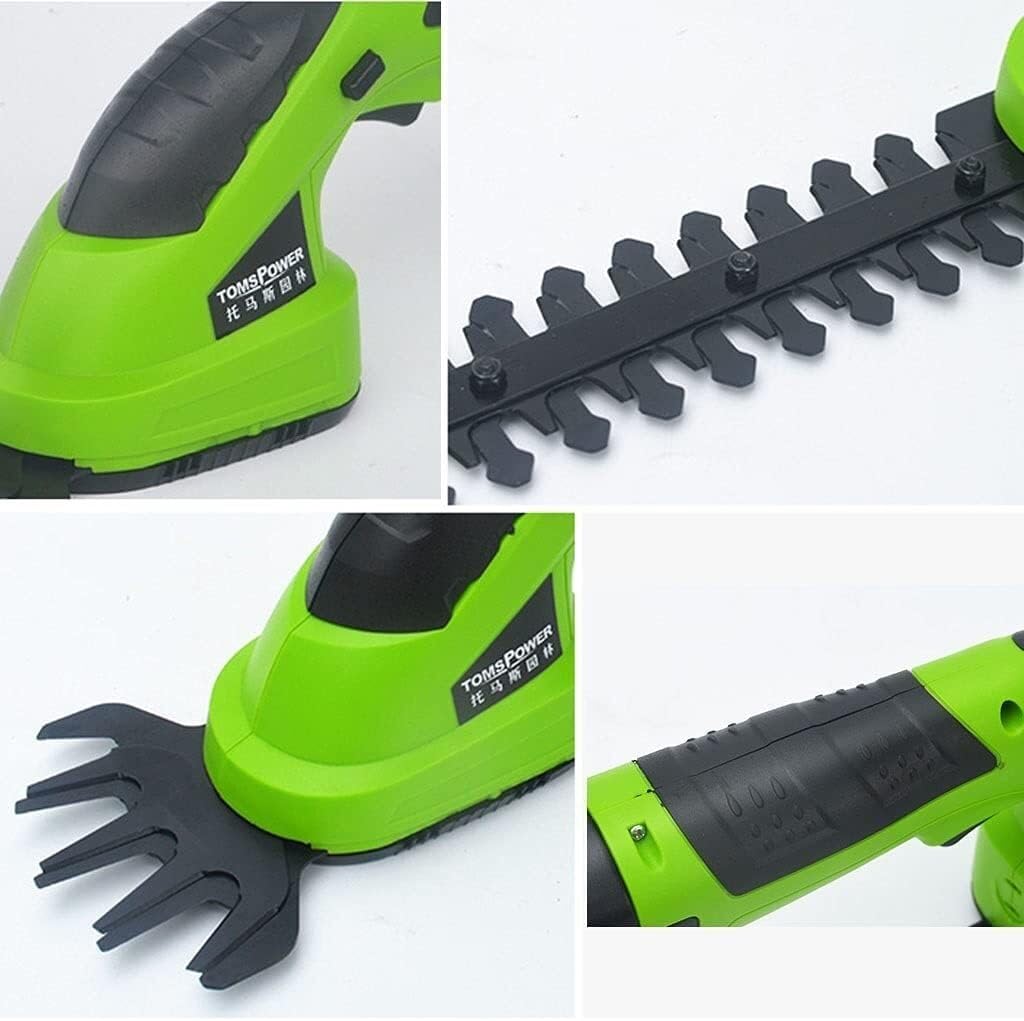 Ręczny Mała kosiarka do trawy wielofunkcyjna mała kosiarka do trawy zielonej maszyna do naprawy trawnika z baterią litową o dużej pojemności (Color : Green, Size : Battery*2)