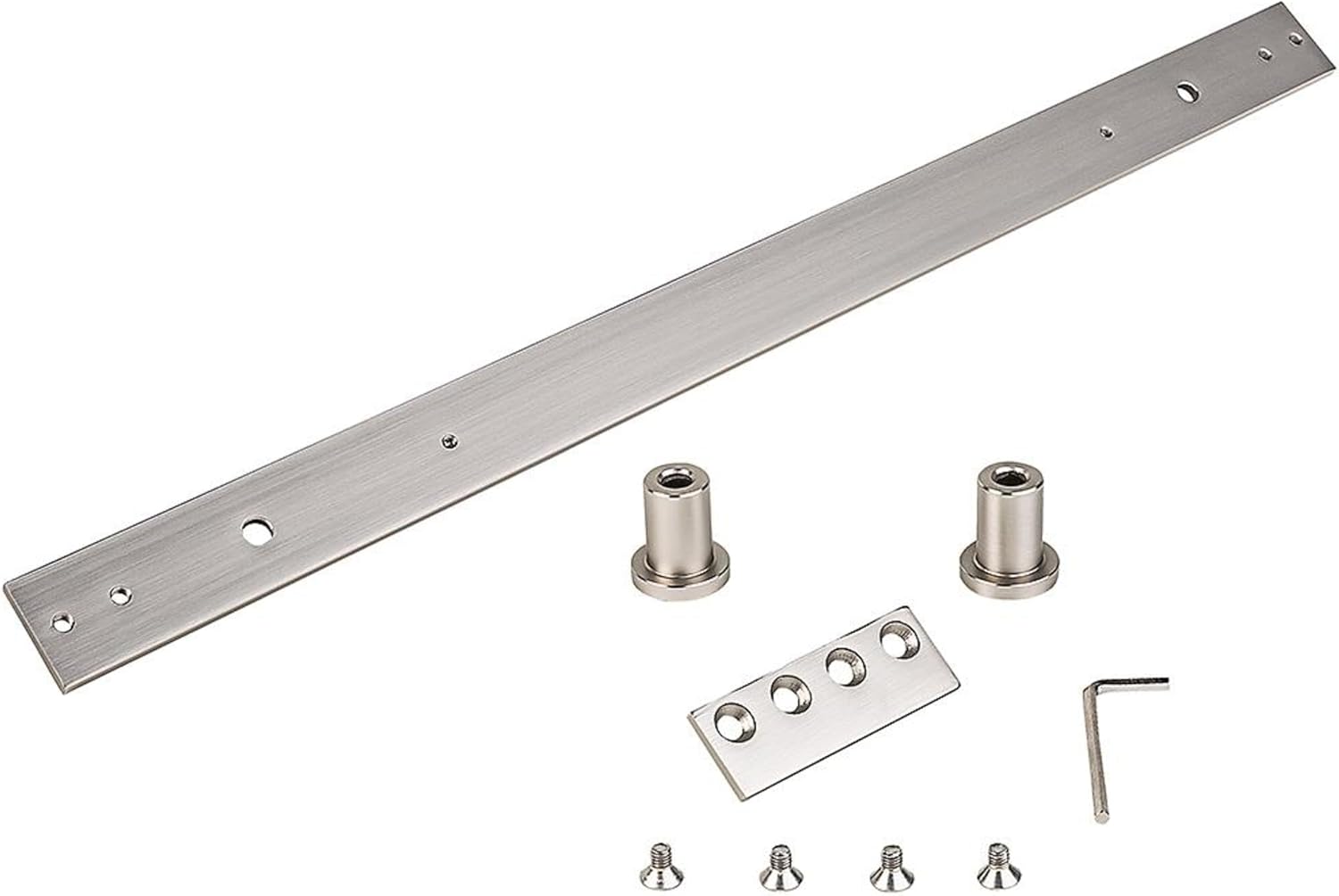 National Hardware N187-062 954 Sliding Door Hardware Track Extension Kit in Satin Nickel