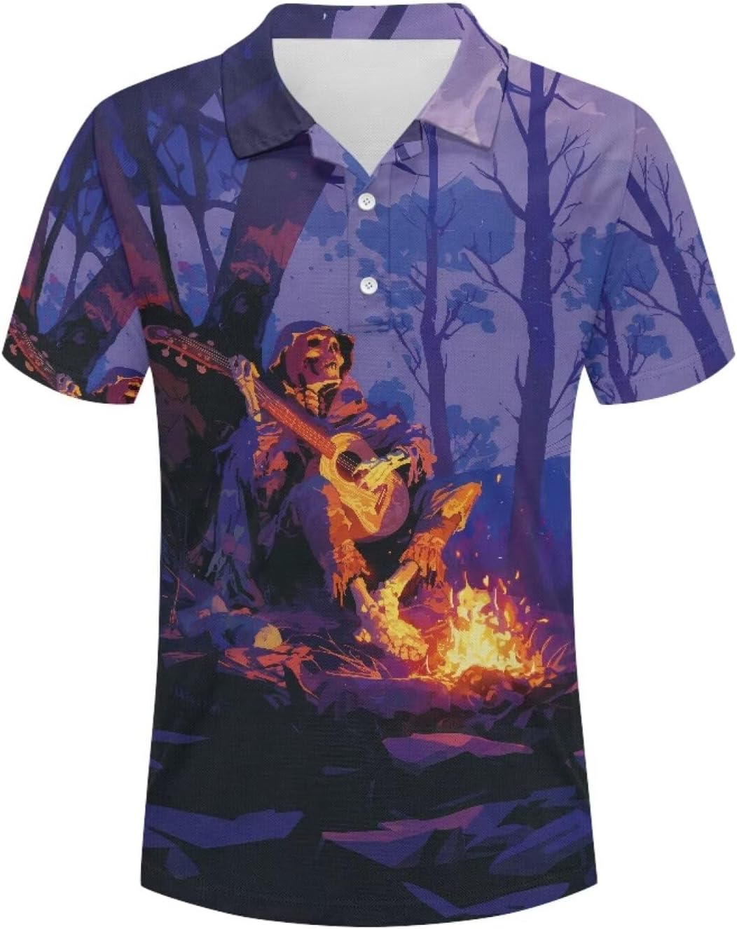 Pinupub Polo Shirt for Men Casual Regular Fit Short Sleeve Golf Shirts Summer Beach Button Up Hawaiian Outfits