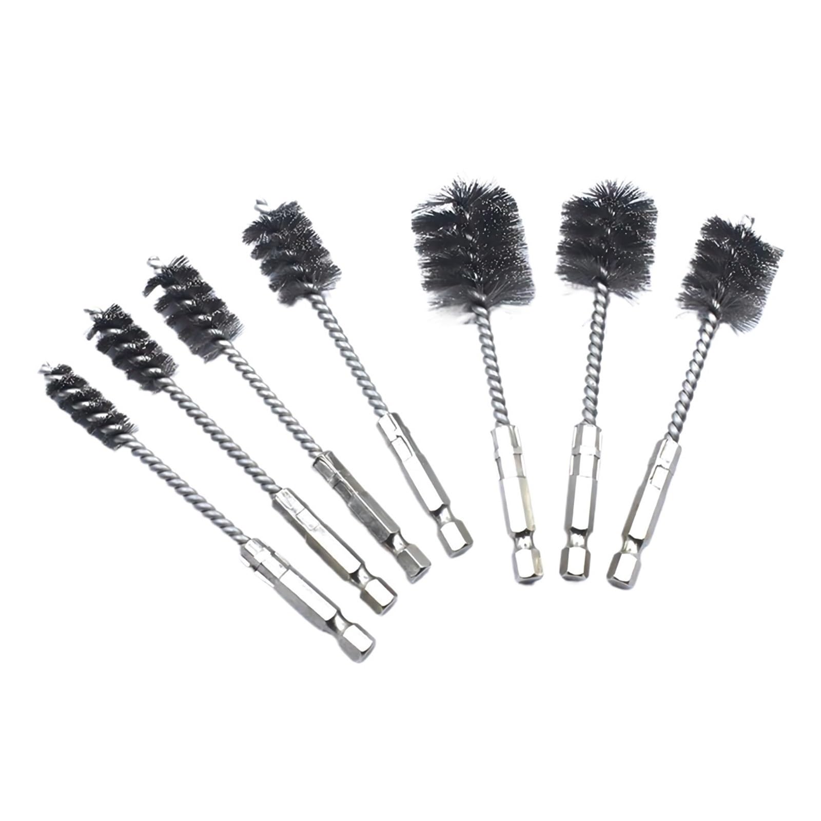 cepillo de alambre, Cepillos de tubo alambre, cepillo , limpieza del orificio taladro, controlador impacto eléctrico vástago hexagonal 1/4 pulgadas(Cutting End 18mm)