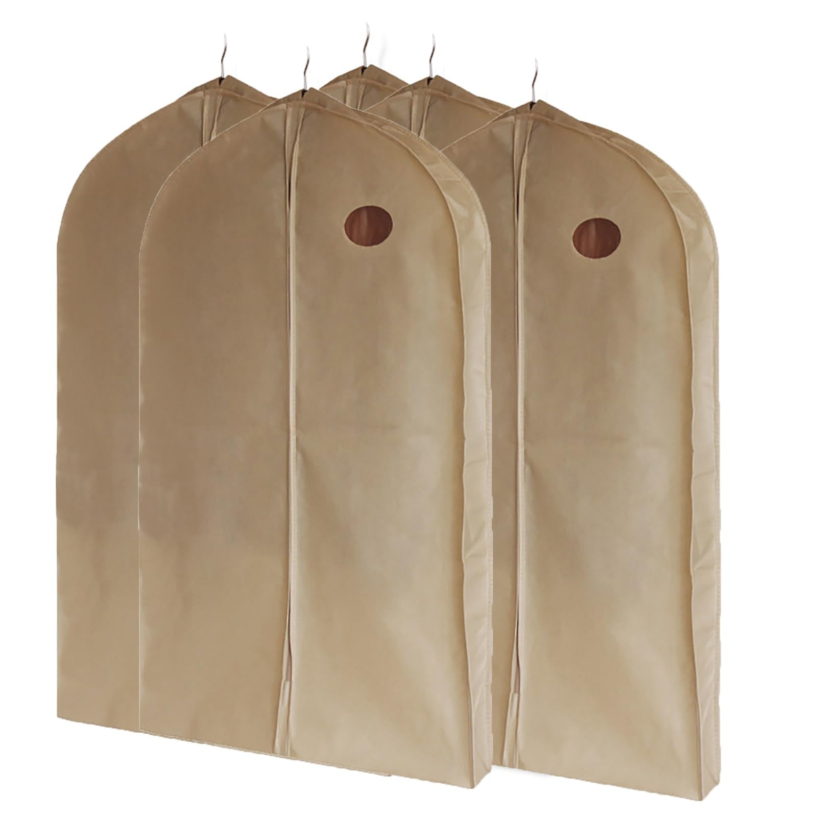 5 Pack 3D Garment Bags for Hanging, Closet Wardrobe