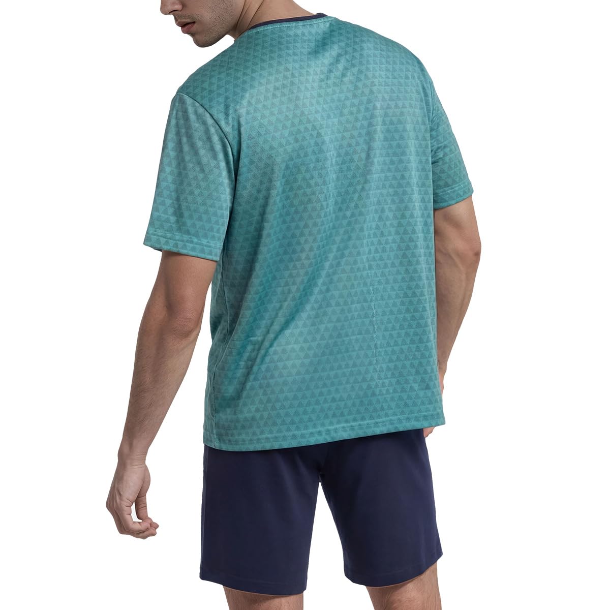 hajo Klima Light Herren Schlafanzug Set – Kurzarm T-Shirt & Kurze Hose mit elastischem Bund – Bequemes Basic aus 60% Baumwolle, 40% Polyester – Atmungsaktiv & pflegeleicht für erholsame Nächte