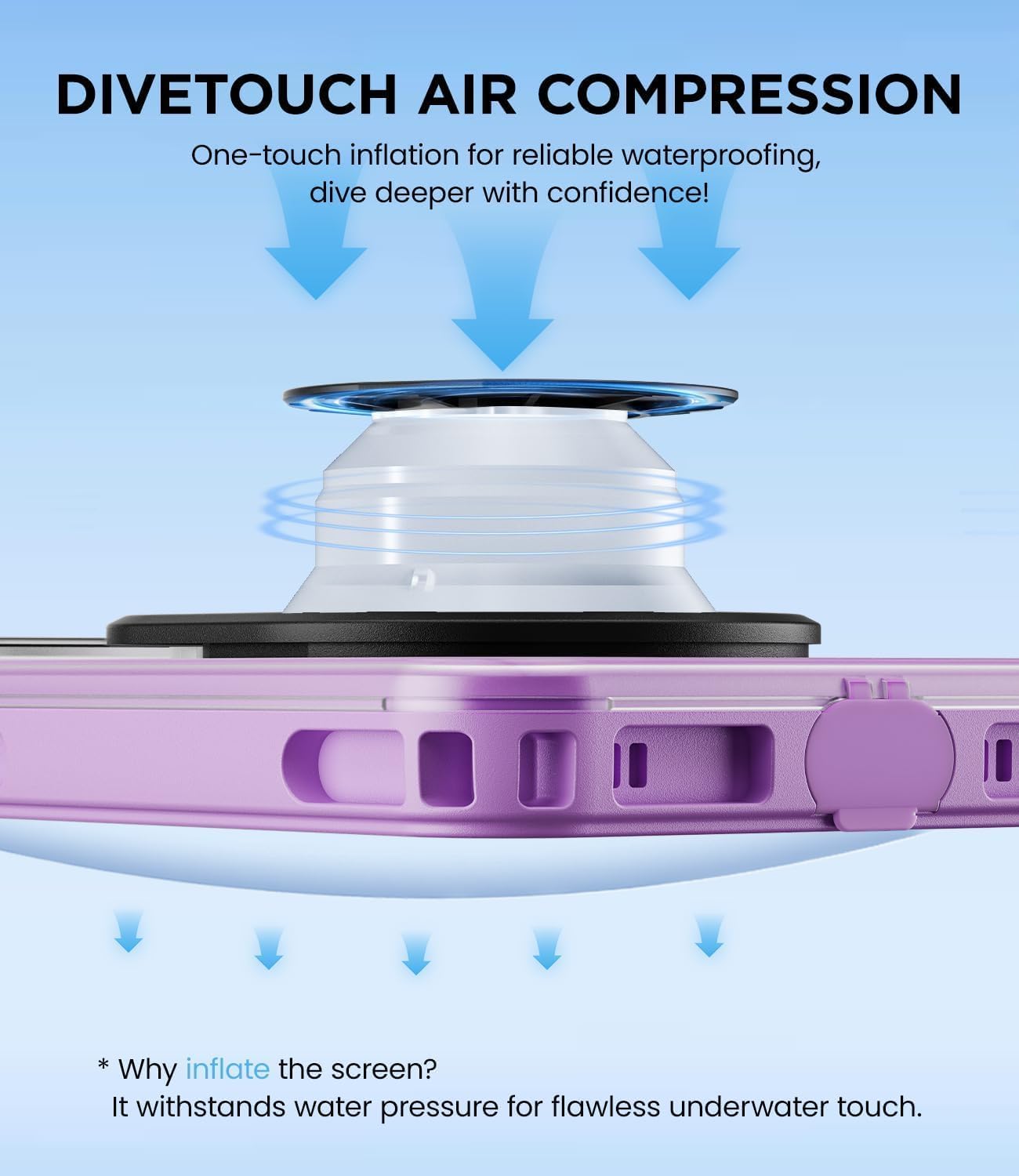 WIFORT Waterproof Phone Case with Lanyard, Underwater Phone Cases for Snorkeling/Diving/Swimming/Filming, IP68 Water Proof Touchscreen Case for All Cell Phones: iPhone/Samsung/Moto/Pixel - Purple