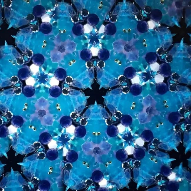 Twilight Blue Kaleidoscope (11.5cm) - Luxury Gemstones, Unique Handmade in Japan by Ayaka Kobayashi, Adult Collectible, 14+