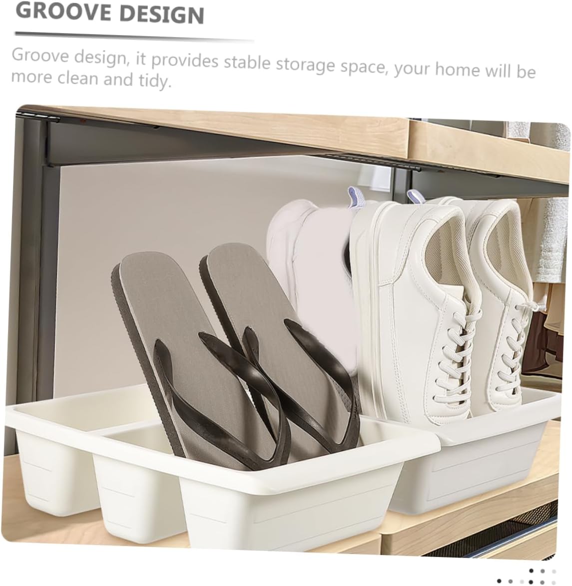 KOMBIUDA 2pcs Plastic Vertical Shoe Rack Closet Shoe Organizer Minimalist Design Space-saving Entryway Storage Sneaker Storage for Home Dorm