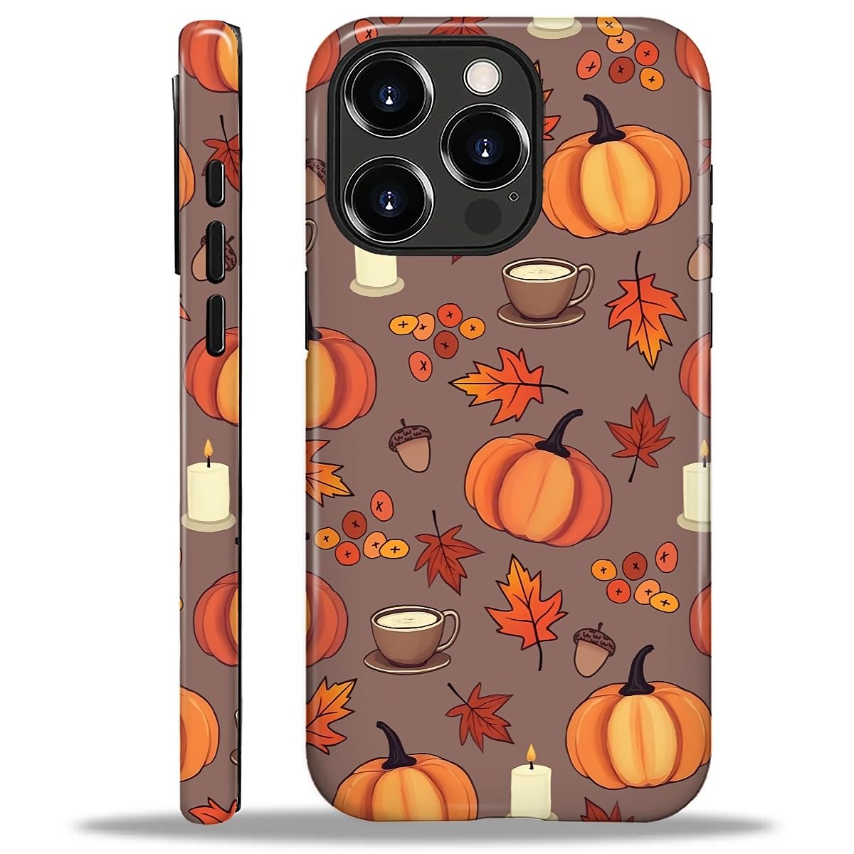 for iPhone 16 Pro Max Case for Women Girl Men Boy, Compatible with MagSafe, Shockproof Soft Silicone & Hard PC Shell Protective Case for iPhone 16 Pro Max - Pumpkin Halloween Fall Pumpkin Halloween Fall IPhone 16 Pro Max