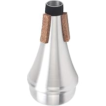 Trumpet Straight Mute Aluminum Alloy Practice Trumpet Straight Mute for Trumpets Instrument Silver
