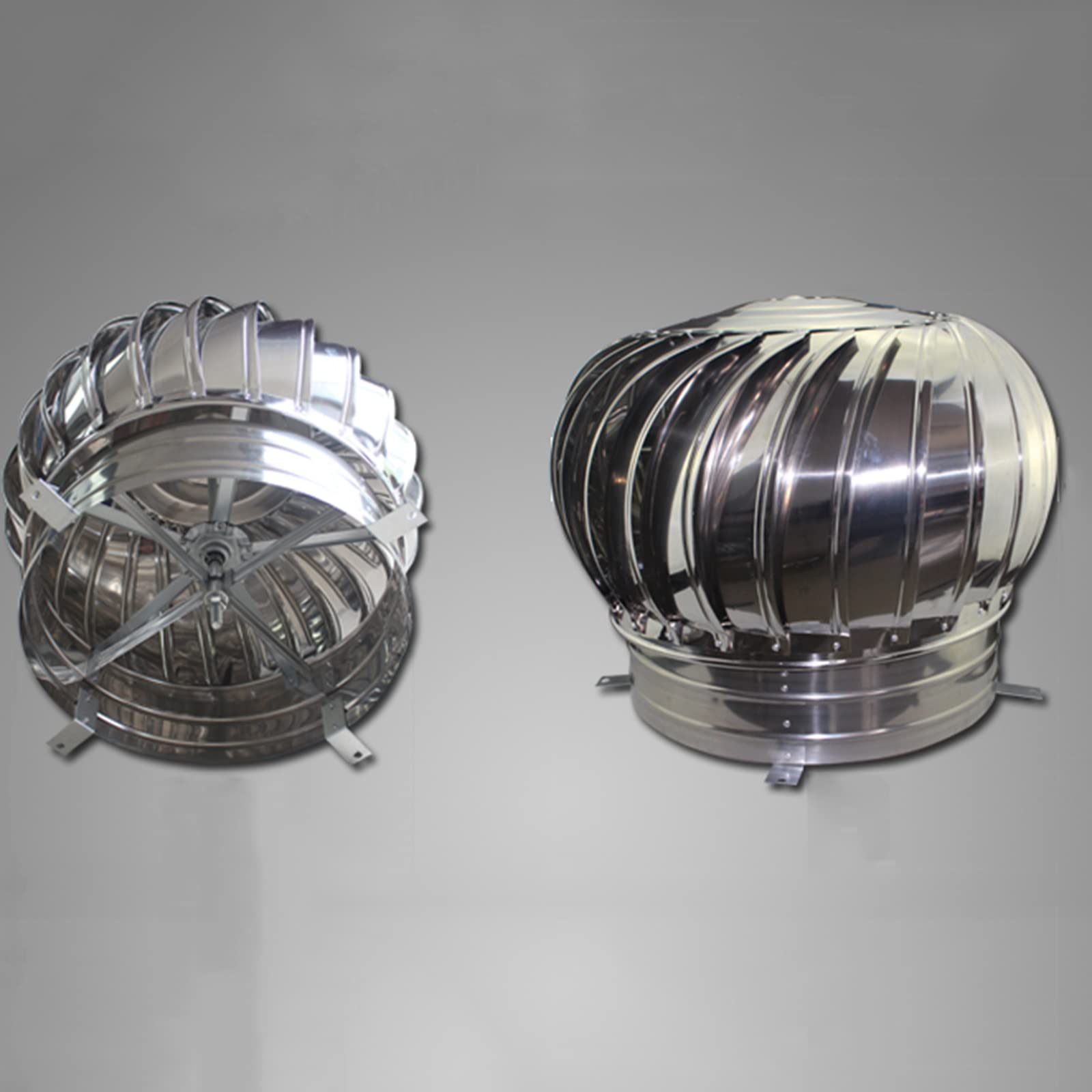 Rotary Chimney Cowl Cap, Odpowietrznik ze stali nierdzewnej Rotating Spinner Anti-Downdraught, obrotowa czapka, kapelusz, pokrywa do rury muchowej, do pokrywy rury muchowej, czapka z otworem