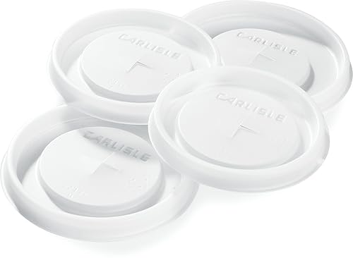 Carlisle FoodService Products 5506L30 Tapa de vaso de poliestireno, para vaso apilable de 9.5 onzas, 2.90" de diámetro x 19/64" de alto, translúcido