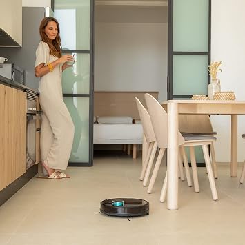 Cecotec Robot Aspirador y Friegasuelos Conga Eternal Pet Vital. Mapeo Láser, 110 min de Autonomía, Potencia Succión 3000 Pa, 3 Niveles, Cepillo de Silicona, 10 Modos, App2