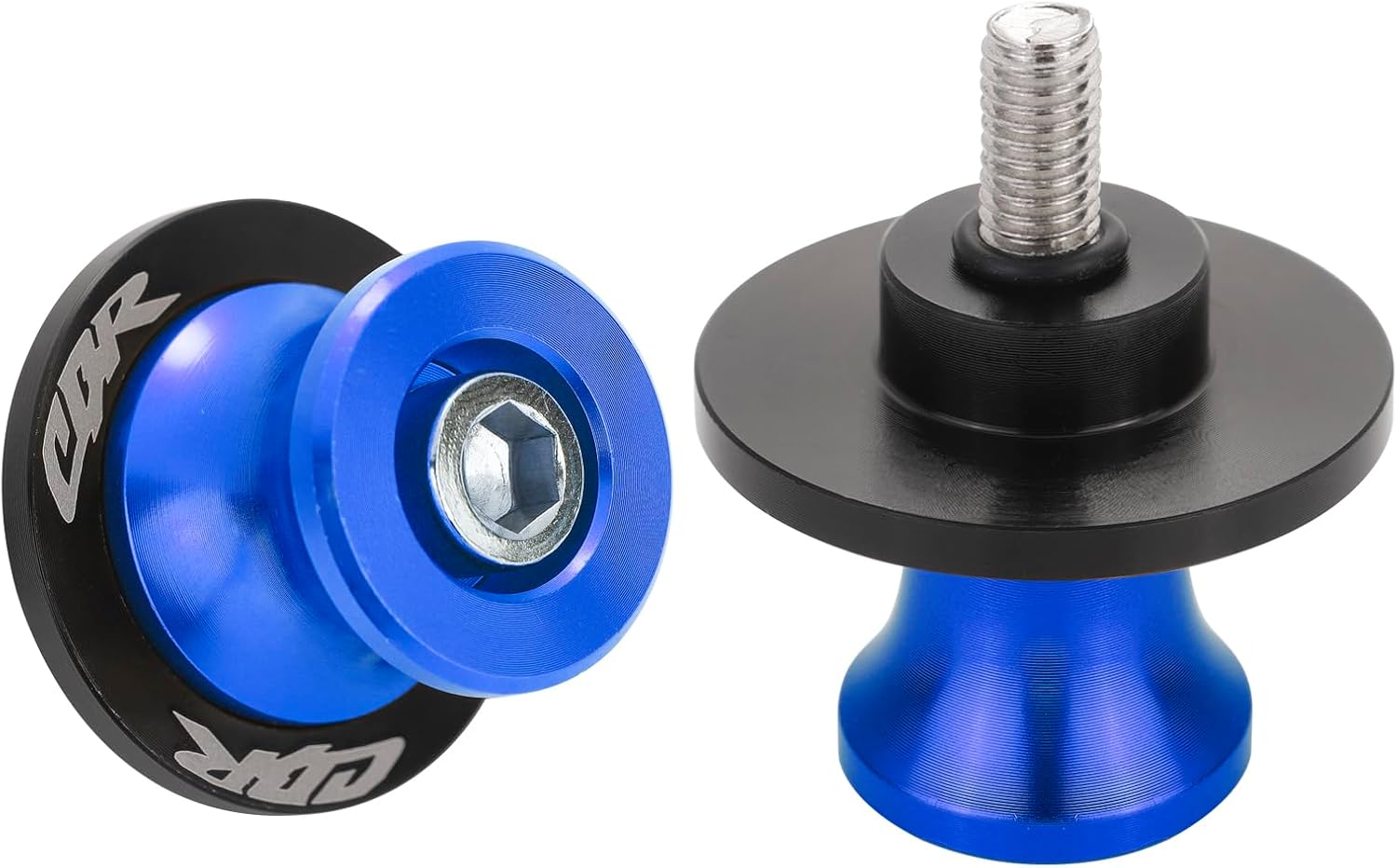 2Pcs Motorcycle Swing Arm Spools for Honda CBR150 CBR100F CBR1000RR CBR1100XX CBR125 CBR250 CBR400RR CBR400F CBR450SR CBR600RR CBR900RR CBR954RR Aluminum (Black)