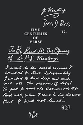 Dead Poets Society Five Centuries Of Verse Black Notebook: Journal Notebook For Adults And Kids, Diary Journal for Writin...