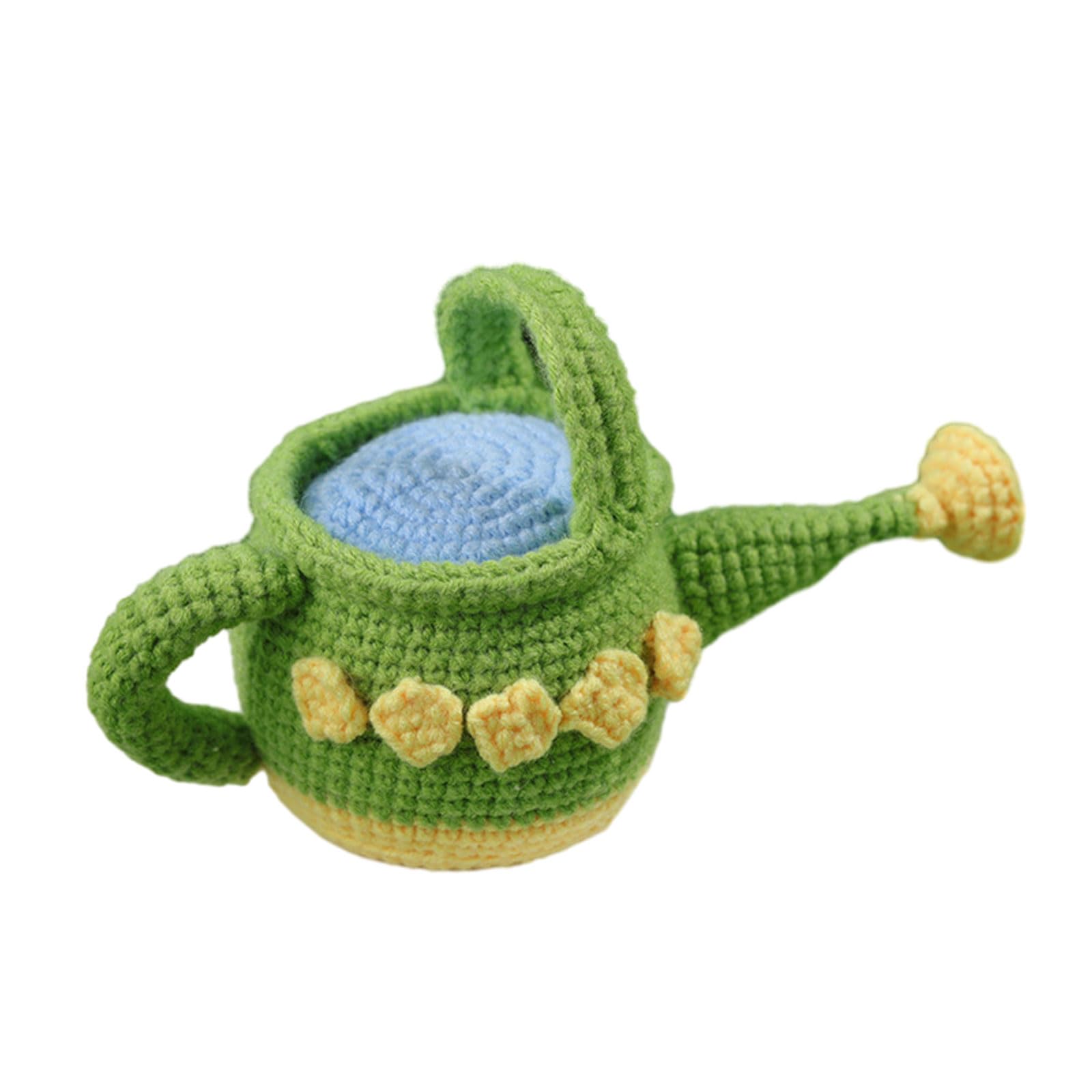 Msioytog Watering Can Plant Crochet Kits Beginners Crochet Kits Animal Yarn Set With Hooks & Threaders For Beginners Plant Yarn Set Animal For Kids