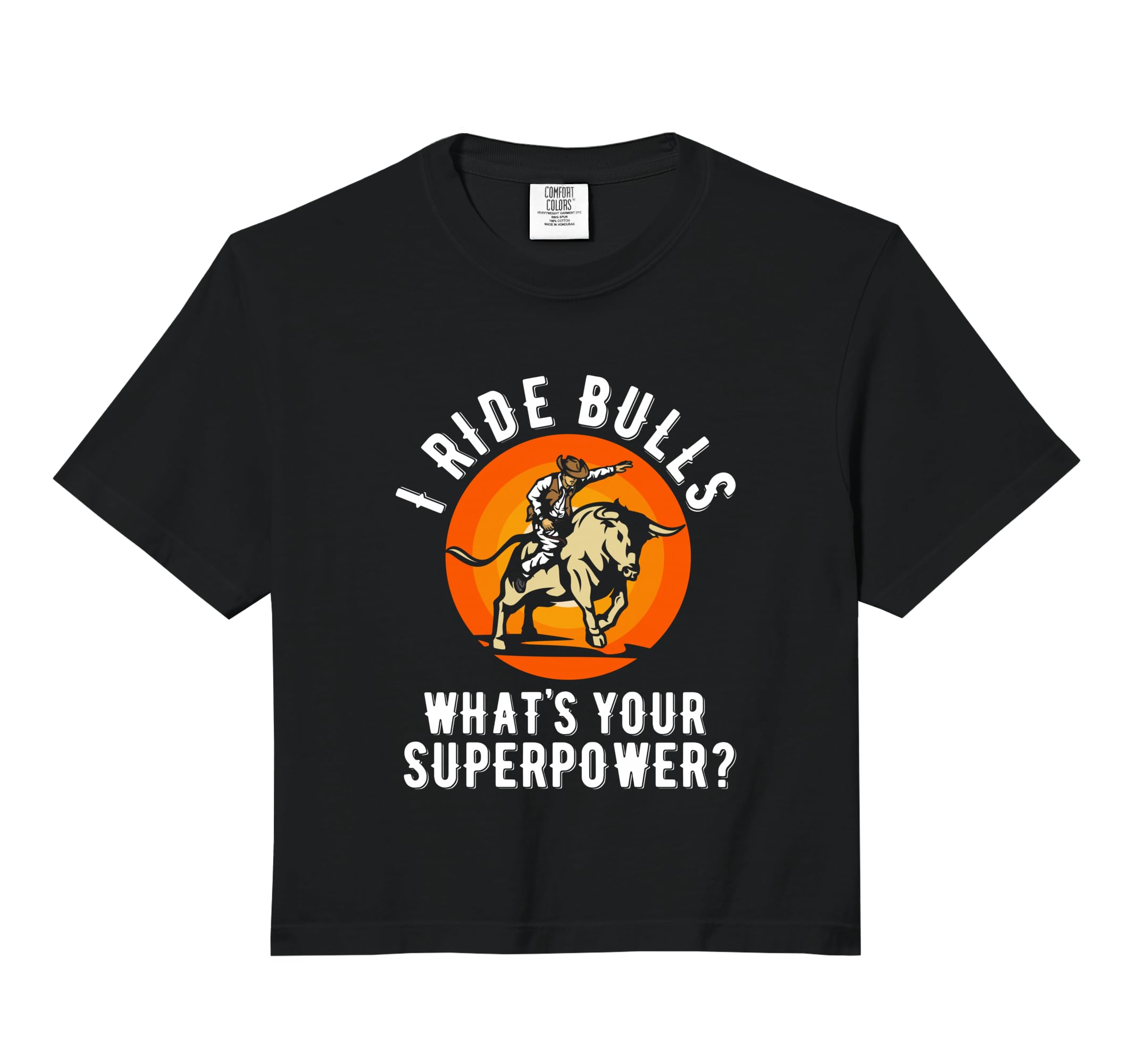 Rodeo Bull Rider Bullrider Comfort Colors Crop Top