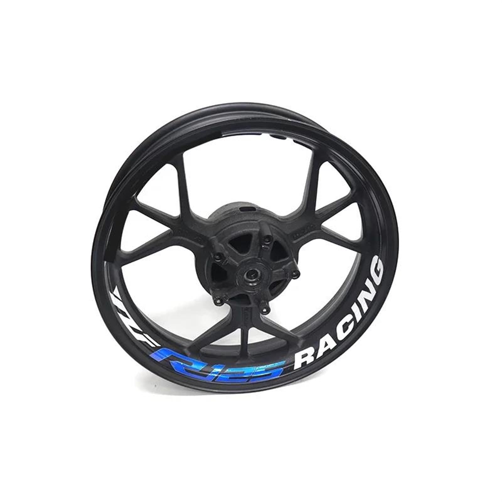 Stickers Motorcycle Accessories Wheel Stickers Reflective Rim Motorbike Waterproof Decals for Yamaha YZFR125 YZF R125(Style 7)