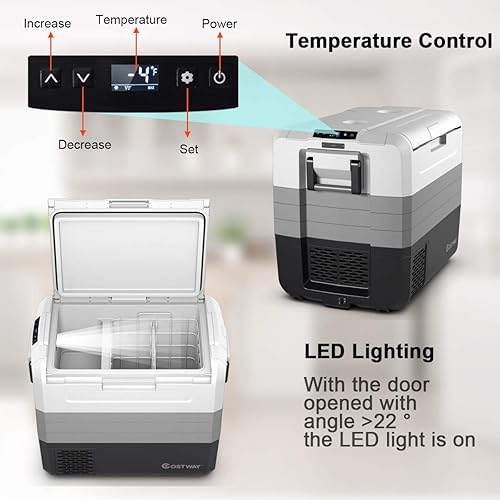 Miniatura 4 de Refrigerador portátil HOMGX, compresor congelador para coche de viaje, vehículo compacto, refrigerador de gran capacidad para camión, refrigerador