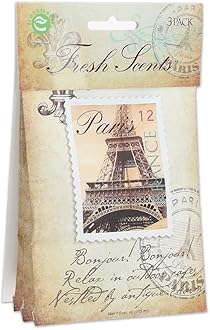 Willowbrook | Fresh Scents Scented Sachet Packet | Paris | Air Freshener Bags for Drawers, Closets, Cars | 3 Pack | Long Lasting Home Fragrance