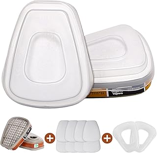 6001 Filter Cartridges for Respirator - ANUNU Organic Vapor Dust Fumes Cartridges Replacement Filter for 6200, 6800, 7502, FF402 Respirator