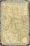 1881 Lonesome Dove & Great Cattle Trails Map Vintage Maps Poster Old Maps For Living Room Bedroom Office Wall Decoration 8×12inch