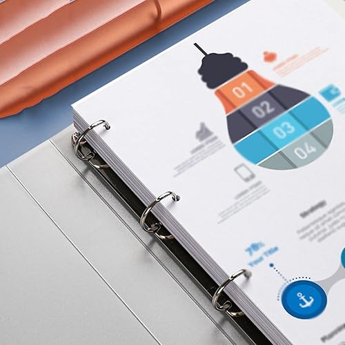 Miniatura 5 de Carpeta de archivos, 2 unidades, tamaño A4, de cuatro agujeros, multicolor, de gran capacidad, para almacenamiento de datos, bolsa de archivos,