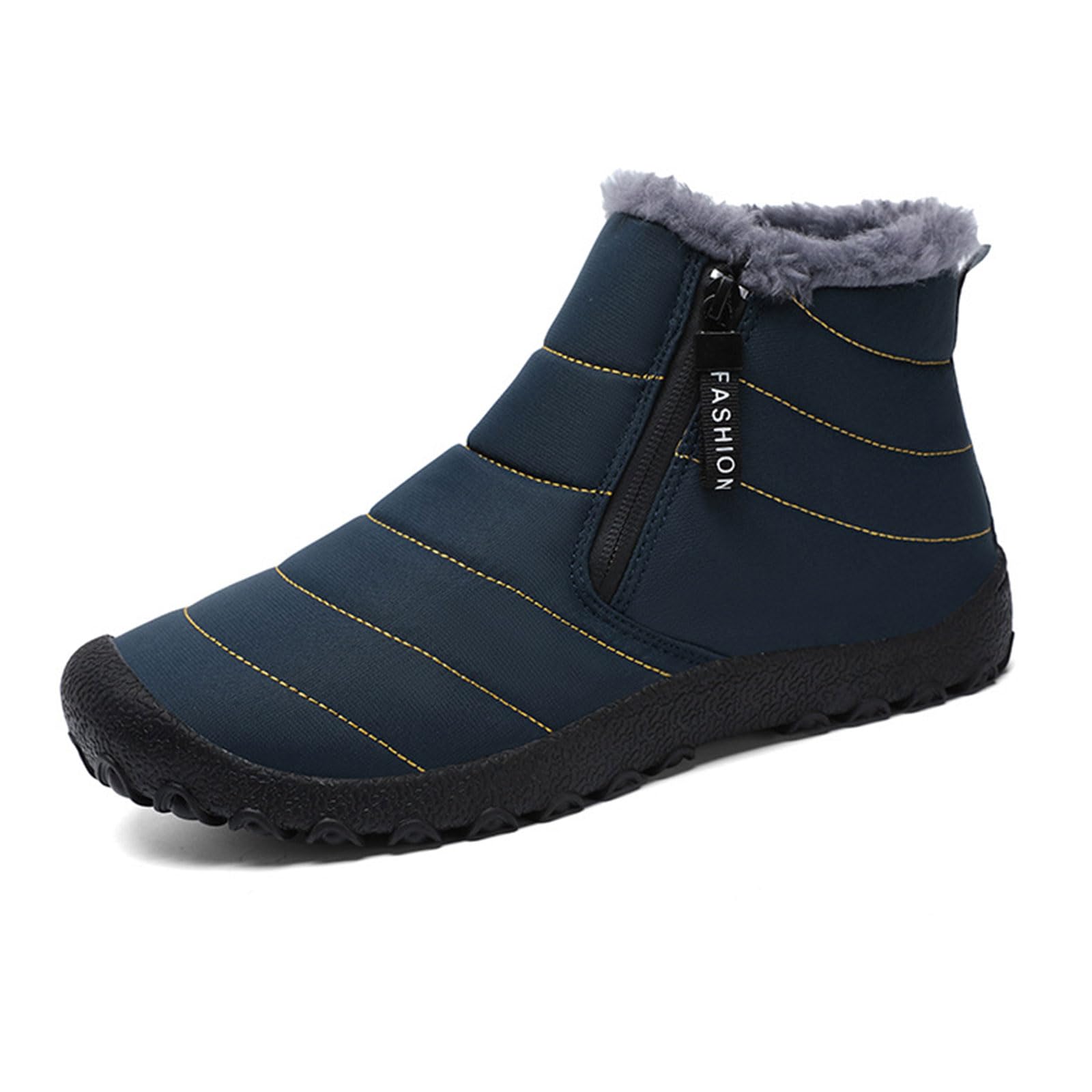 Womens Mens Snow Boots Waterproof Winter Shoes Warm Ankle Booties Slip On Fur Lined Anti-Slip Outdoor Comfortable Walking
