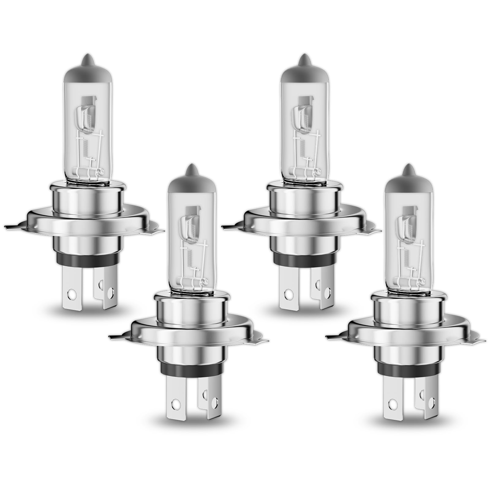 9003/H4 Halogen Headlight Bulb, 12V 55W Head Lamps, 4000 Lumens, 3800K，H4 Head Light Bulbs for Car, High and Low Beam,Pack of 4