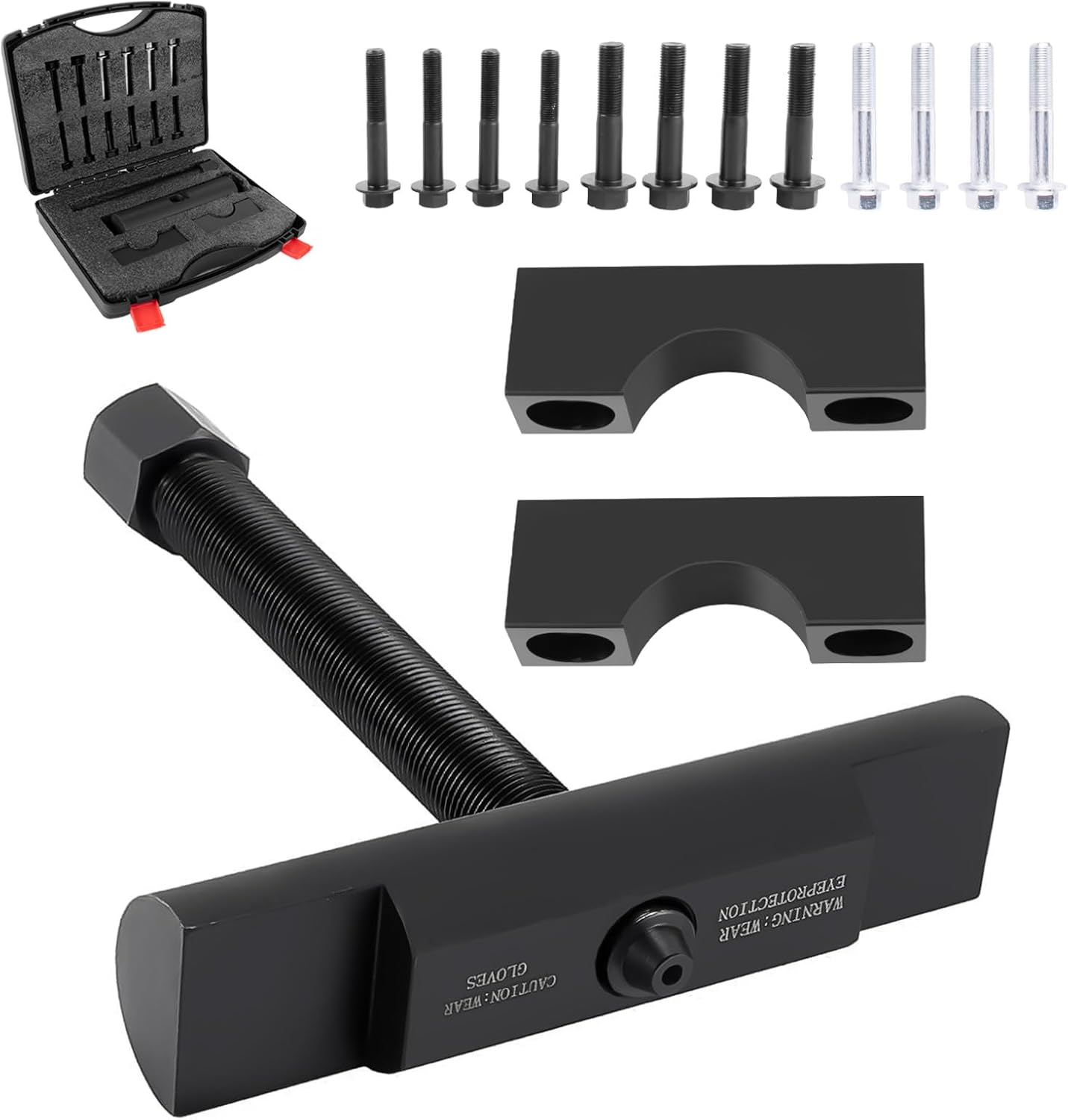 60050 Heavy Duty Yoke Puller for Class 6-8 Semi Trucks & Equipment, Yoke Remover Tool Kit w/ 12pcs Flange Bolts, Replaces 10803