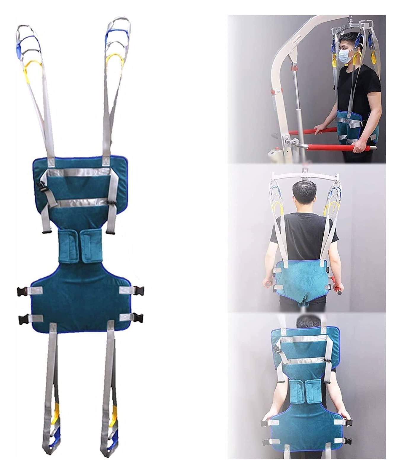 MM Imbracatura per Paranco per Sollevatore GambeMultiuso Regolabile Imbracatura Standard per Sollevatore Disabili e Anziani Modello, Medical Handicap Four Point Sling Grande capacità di Carico 380 Lib
