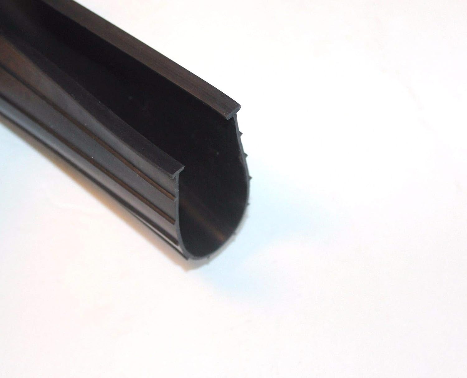 6" T-Style Premium Rubber Garage Door Bottom Weather Seal 1/4" 'T' Style in Black - 9' Wide Door