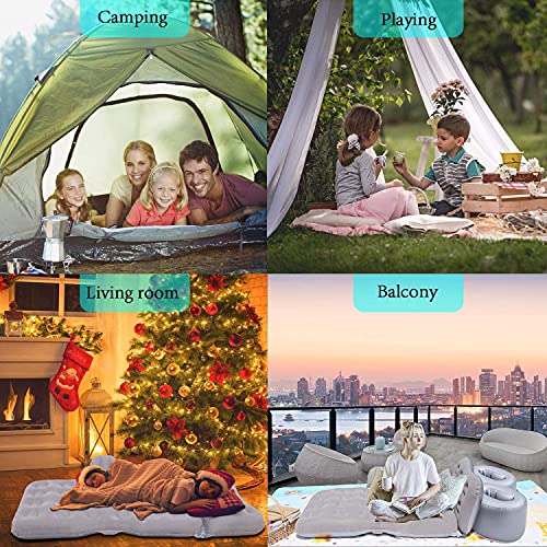 SAYGOGO Colchão de ar inflável para carro cama de viagem - Almofada de dormir espessa para carro com