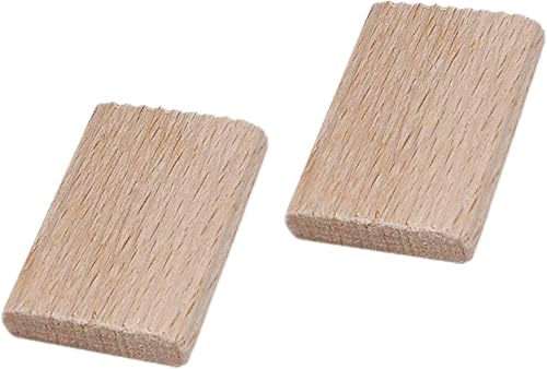 SKIR'CO (120 Stück) Holzdübel Rechteckig 5 x 19 x 30 mm, Geriffelte Holzdübel, G