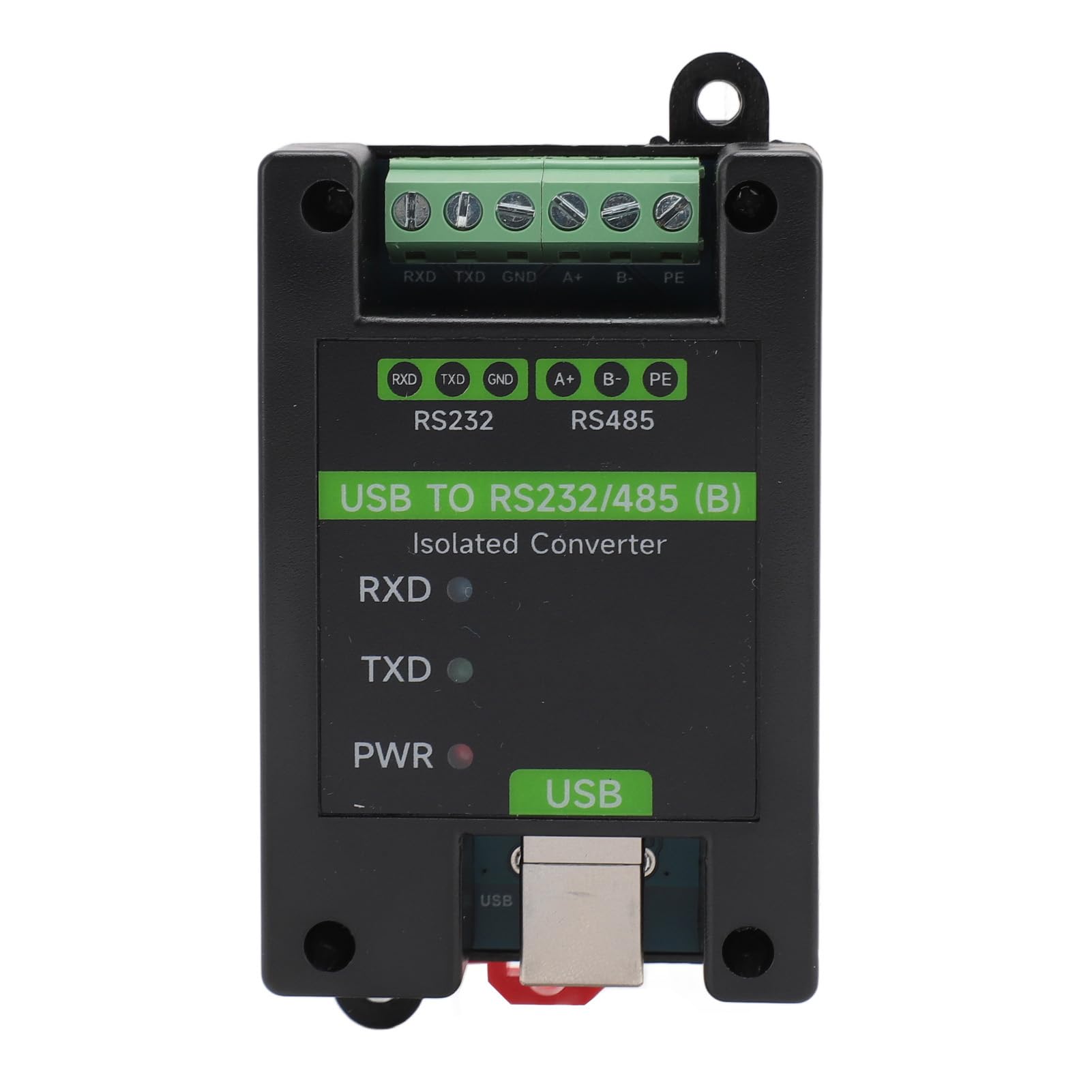 Convertisseur USB vers RS232 RS485 de qualité Industrielle avec Puce FT232RNL et Isolation de Puissance, 3 Indicateurs LED, Montage sur Rail DIN pour Système d'exploitation