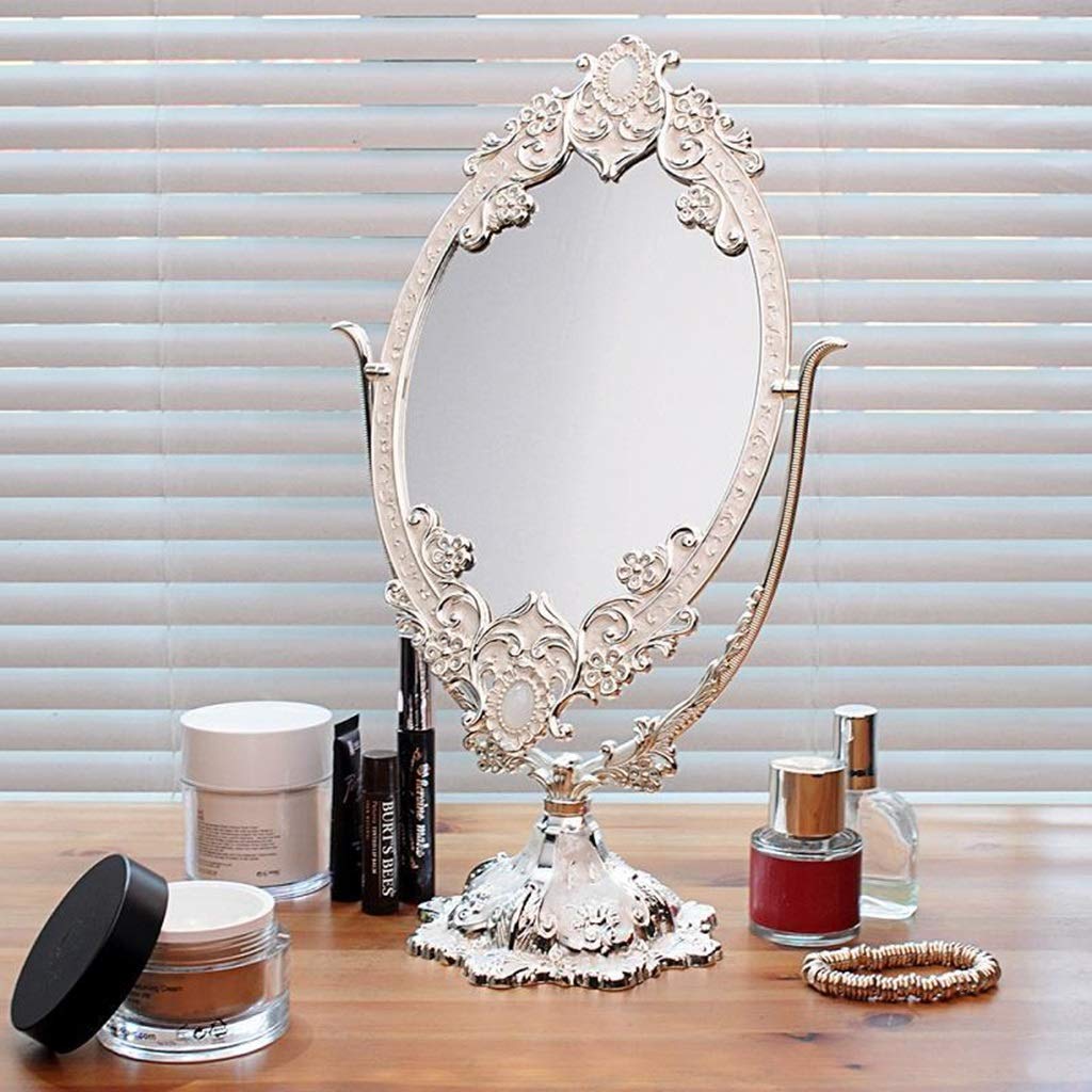metal dressing table mirror Amazon.com: Numjeg Vanity Desk Table Mirror Oval Makeup Mirror 90Adjustable Rotation Golden Metal Framed Standing Mirrors Room Decor for Living Room,Bedroom,Tabletop,Bathroom : Home & Kitchen