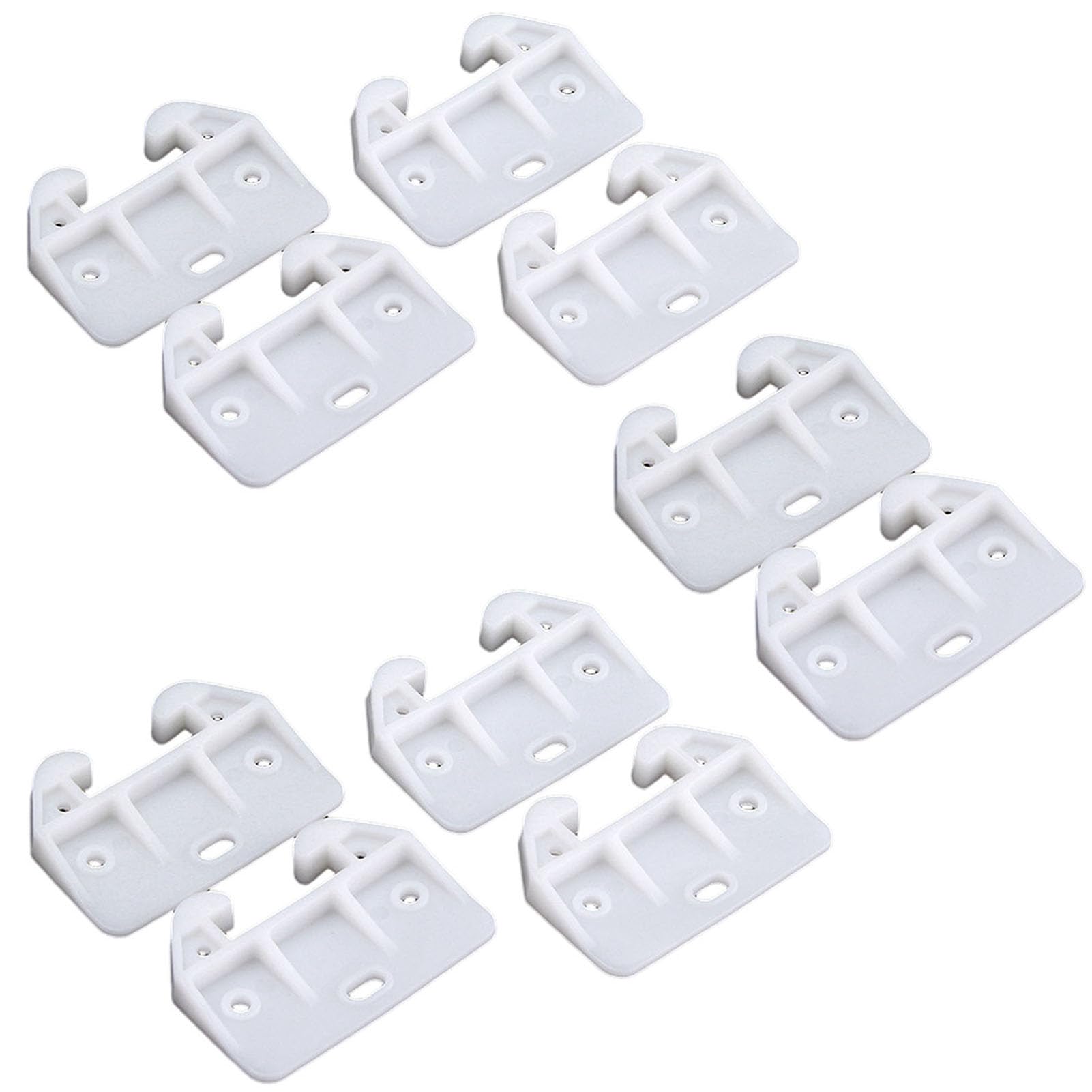 10 Pieces Plastic Drawer Guides Drawer Track Guides Replacement Parts Drawer Rail for Dressers Hutches and Drawer Systems