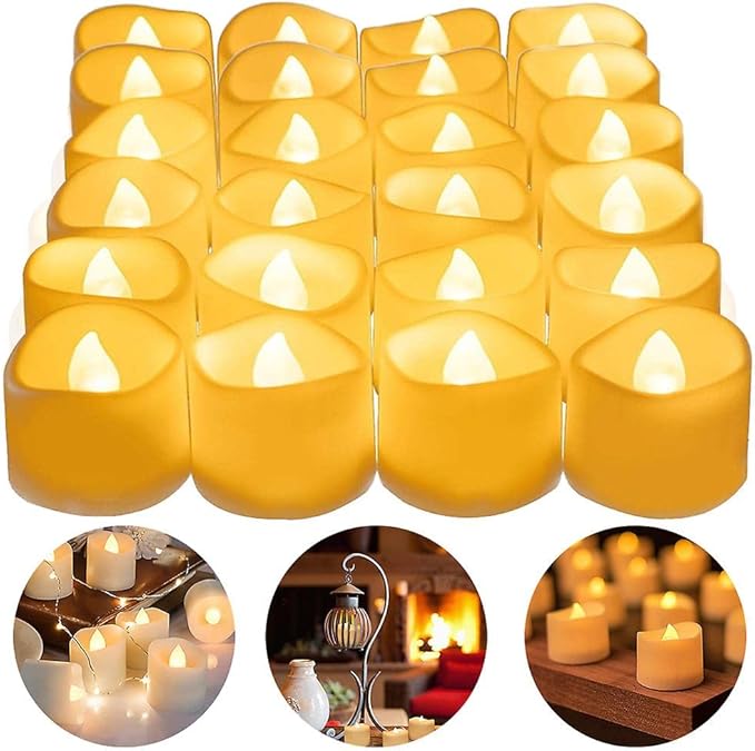 Flameless Tea Lights Candles, Battery Operated LED Votive Candles