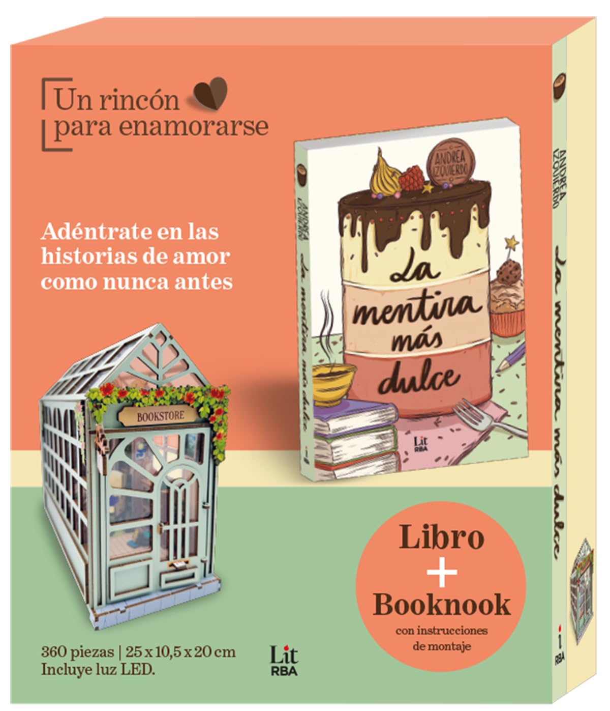 Un rincón para enamorarse: Kit Book nook librería + La mentira más dulce (RBA Lit - Romántica)
