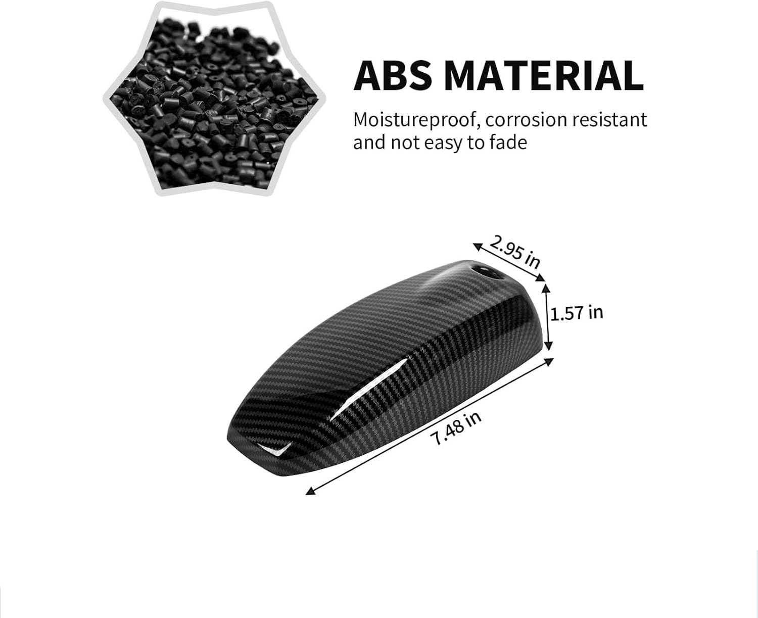 Car Shark Fin Antenna Cover for Chevy Colorado & GMC-Canyon 2023-2025 Car Roof Antenna Caps Aerial Cover Trim Replacement Aerial Topper Roof,Carbon Fiber