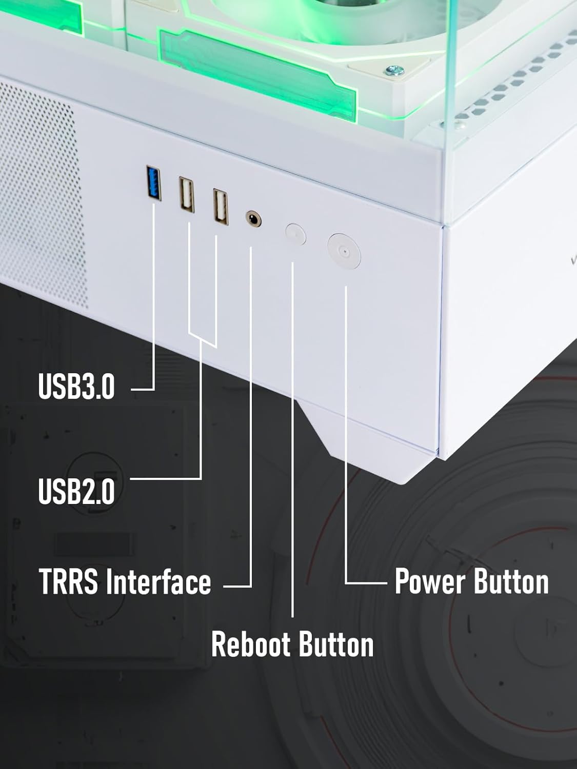 White ARGB Gaming PC Desktop Computer – Xeon E5 3.20GHz, RTX 2080 Ti 11GB, 32GB DDR4 RAM, 512GB SSD + 1TB HDD, Wi-Fi 6 & Bluetooth 5.4, 9× ARGB Fans, Windows 11, 800W PSU Gaming Tower for Gamers