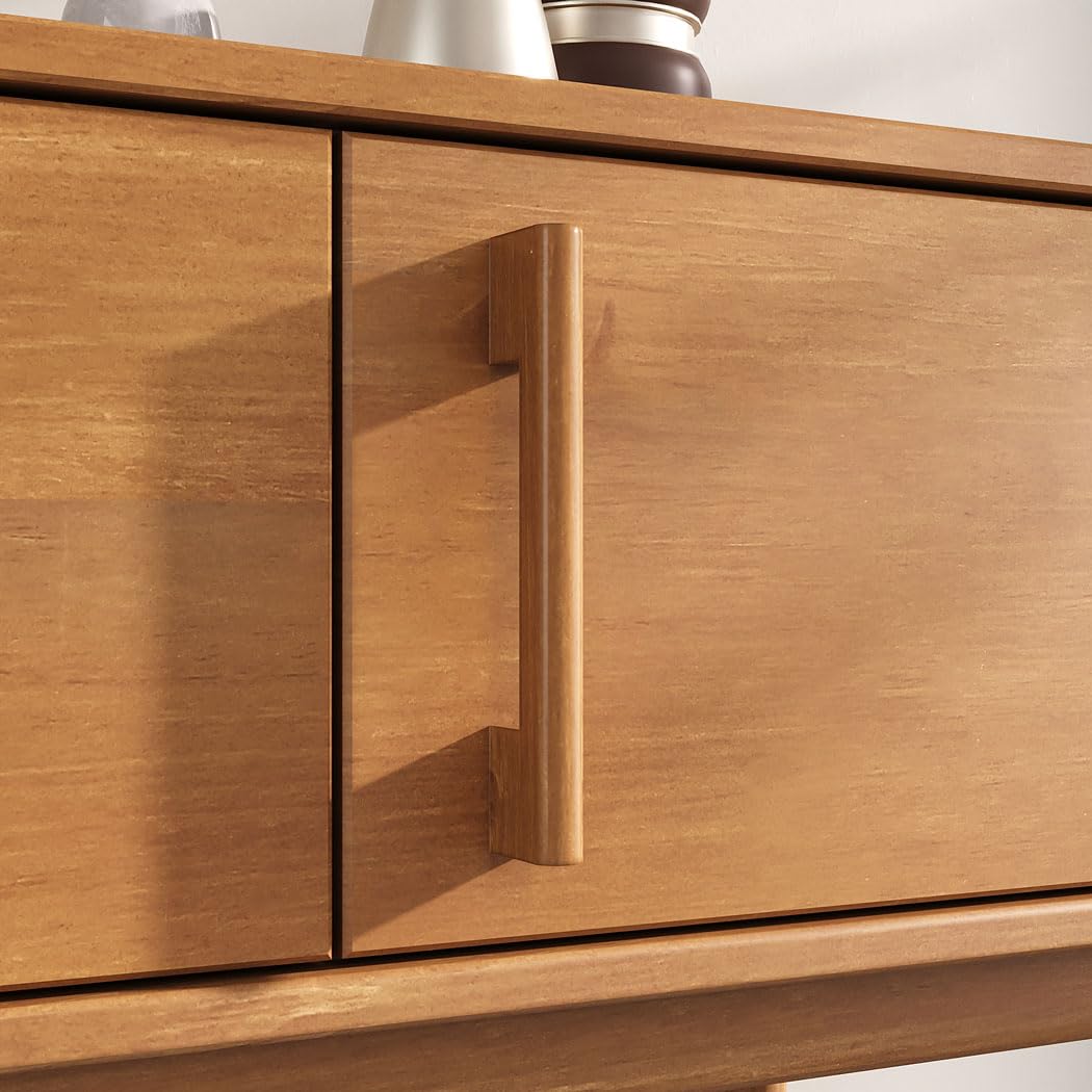 IDIMEX Lowboard TECCA 145 cm mit 3 Türen, Eiche Finish – Massivholz Kiefer, Wohnzimmermöbel mit Stauraum, Moderne Kommode im skandinavischen Design, Flurmöbel für Bücher & Deko