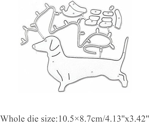 Miniatura 2 de Troqueles de metal para perro salchicha,lindo marco de perro de animal, plantillas de troqueles de bricolaje para manualidades, tarjetas cortadas