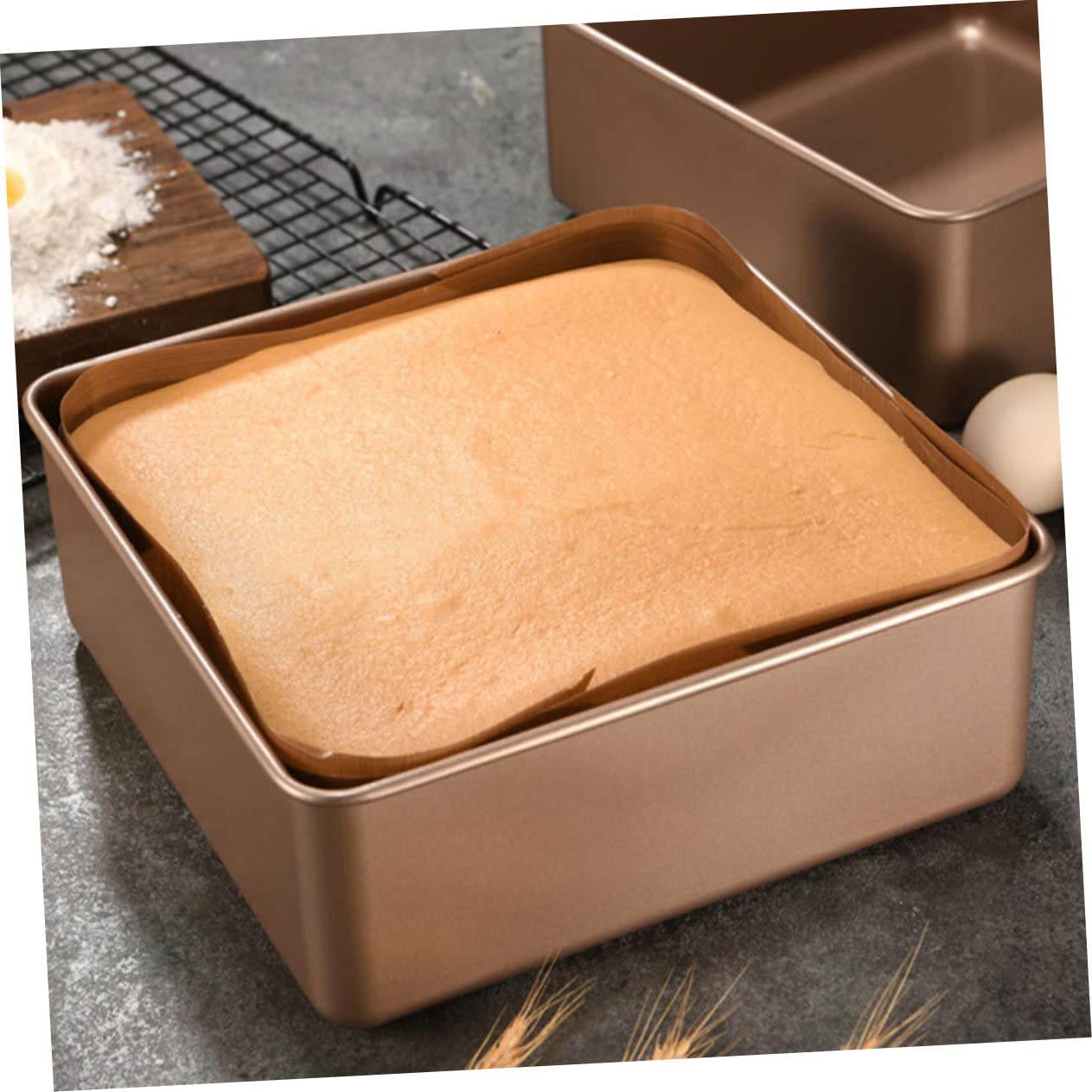 Edelstahl Kuchenform Antihaftbeschichtet Quadratisch Backform Mit Verdicktem Rand Hohe Temperaturbeständigkeit Backzubehör Für Haushalts Und Profi Backen