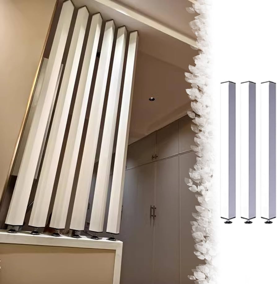 ホワイト パーテーション 木製 スラットデザイン 間仕切り