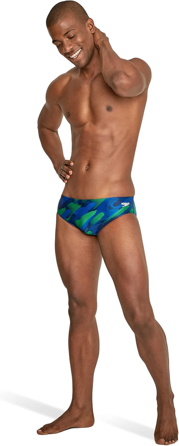 Speedo Men's Swimsuit Brief PowerFlex Eco Coded Riff Team Colors - Image 2