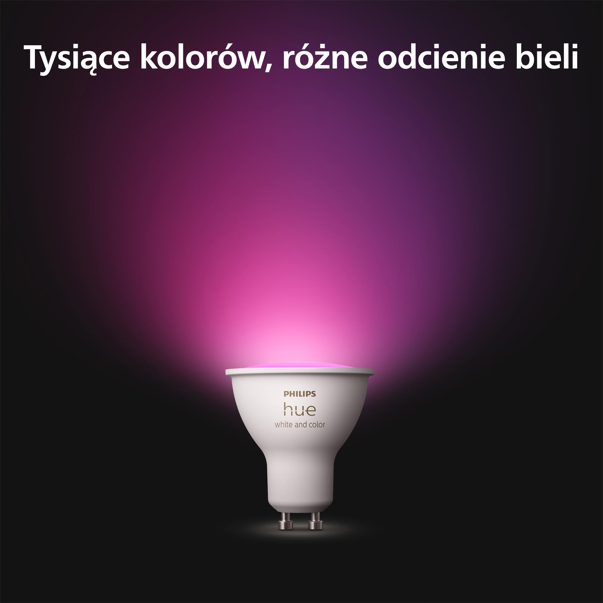 Zestaw Startowy: Philips Hue Bridge 3 Inteligentne Żarówki GU10 + Przycisk, Biała i Kolorowa Atmosfera, Inteligentne Oświetlenie, Współpracuje z Apple Home, Alexa, Google Assistant i SmartThings