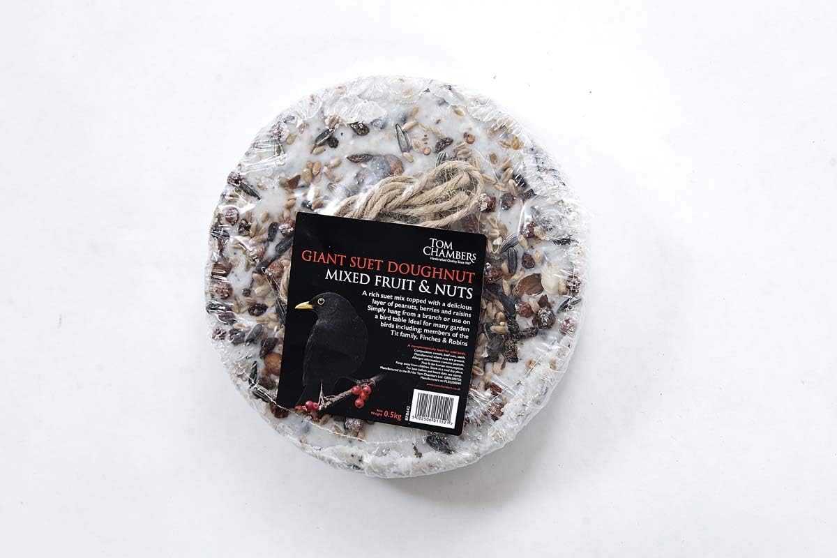 Tom Chambers Suet Doughnut Mixed Fruit & Nuts 0.5kg Amazon.co.uk Garden