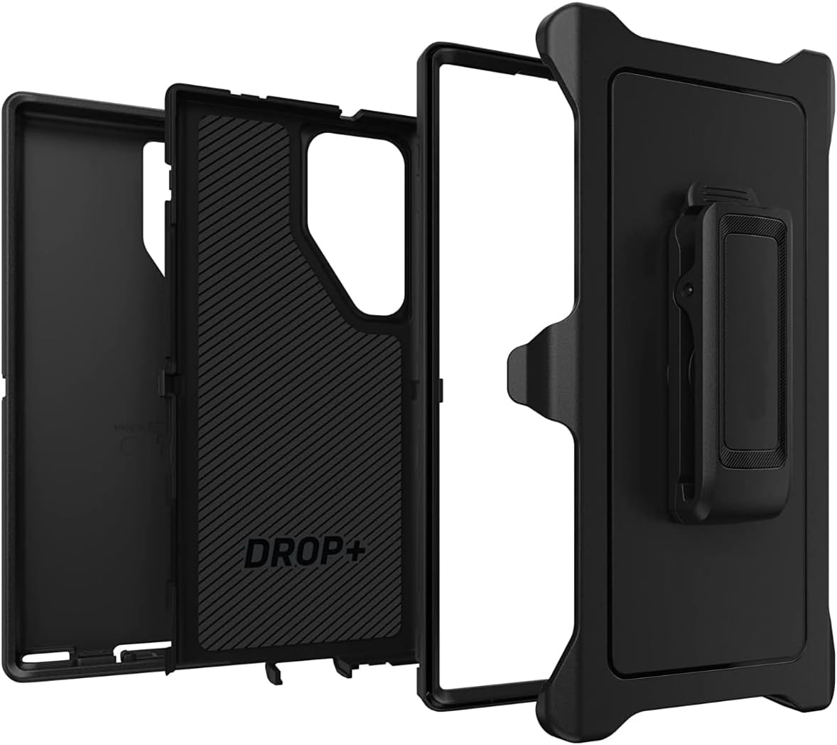Defender Case Compatible with Samsung Galaxy S24 Ultra, Shockproof, Drop Proof, Ultra-Rugged with Port Protection, Includes Holster Clip Kickstand Black