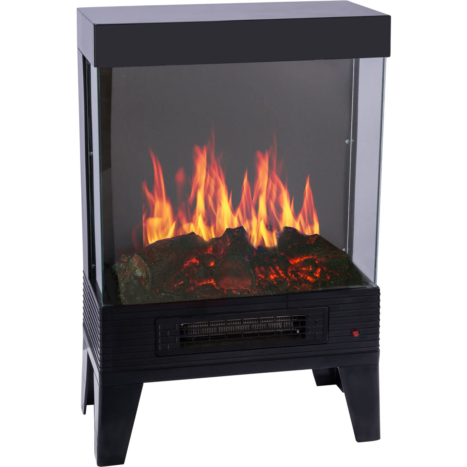Amazon.com: LifeSmart Contemporary Heater Stove with 3-Sided Flame View, 2  Heat Settings, Realistic Flame with or Without Heat, Indoor Supplemental  Heating for Living Room, Basement, Garage, Office : Home u0026 Kitchen