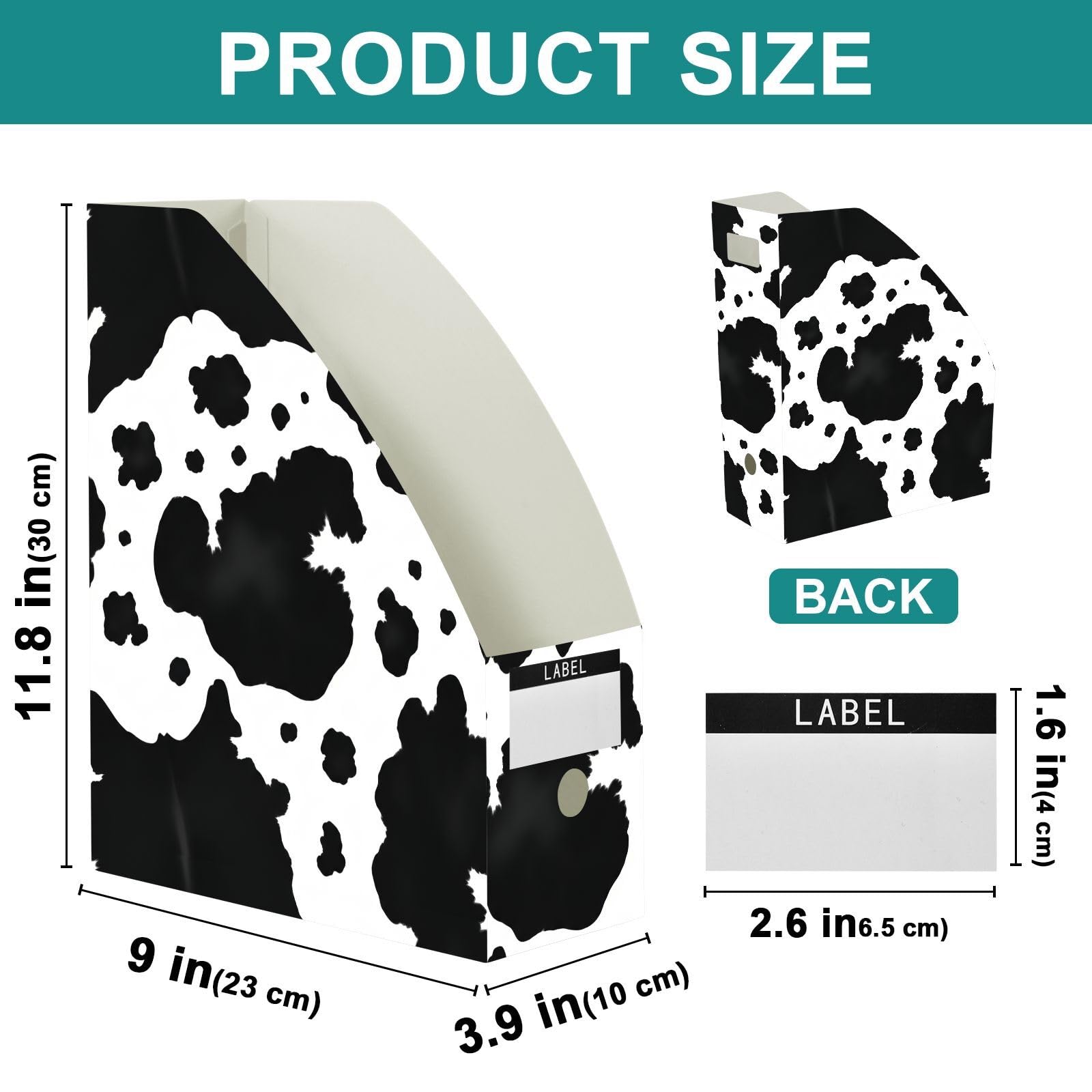 Cartone animato Spot Nero Portariviste File Holder per Classroom